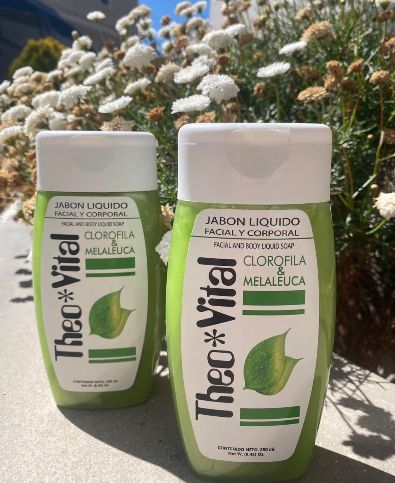 Jabón líquido facial y corporal con clorofila y melaleuca