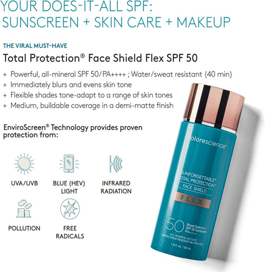 Face Shield Flex con color SPF 50